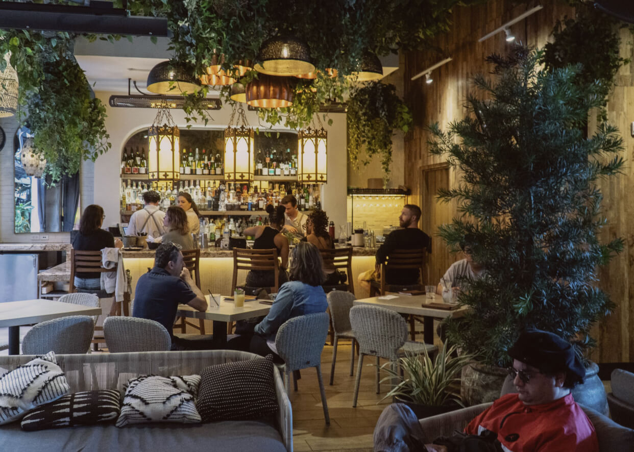 Interior of a restaurant on South Congress in Austin