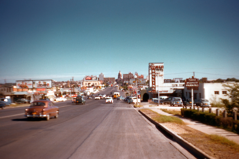 Historical photo of South Congress Austin from the 1950s