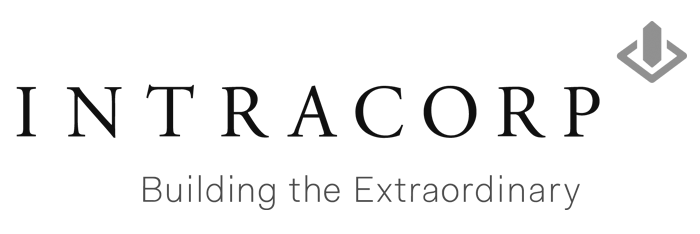 Intracorp black and white logo